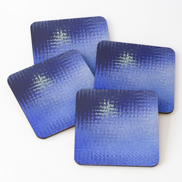 Item preview, Coastal Abstract Ocean Lines in Dark Blue Shades Water Aesthetic Reflection 3 of 4 designed and sold by Beachy.