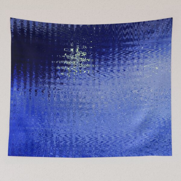 Item preview, Coastal Abstract Ocean Lines in Dark Blue Shades Water Aesthetic Reflection 3 of 4 designed and sold by Beachy.