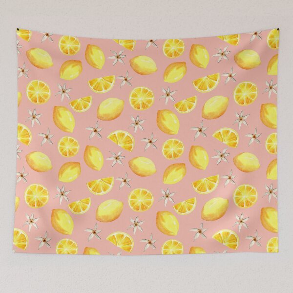 Item preview, Summer vibe only fresh juicy lemons pattern designed and sold by pinkyfish1010.