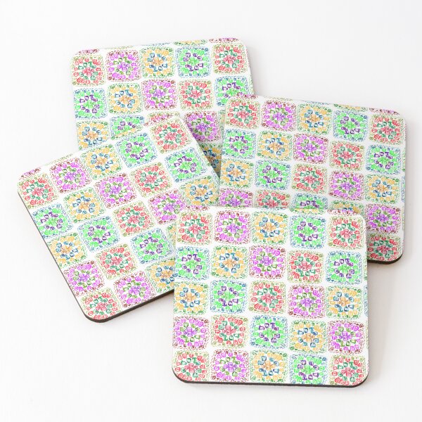 Item preview, White Watercolour Granny Square designed and sold by Lozzie Eliza Designs.