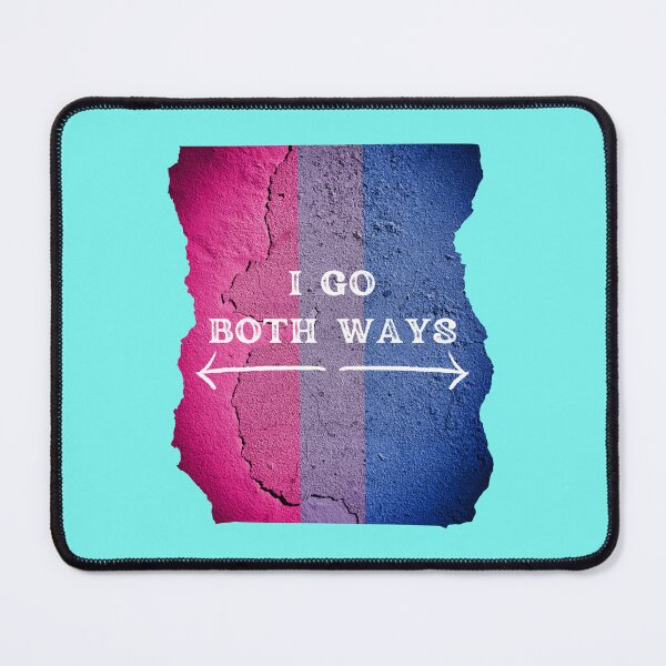 Item preview, I Go Both Ways Wall With The Bisexual Colors In Cyan designed and sold by LuckyKermit.