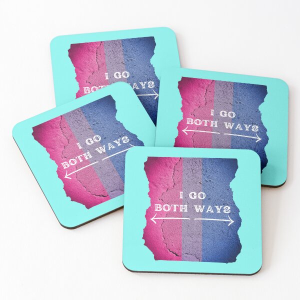 Item preview, I Go Both Ways Wall With The Bisexual Colors In Cyan designed and sold by LuckyKermit.