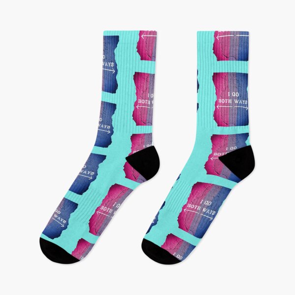 Item preview, I Go Both Ways Wall With The Bisexual Colors In Cyan designed and sold by LuckyKermit.