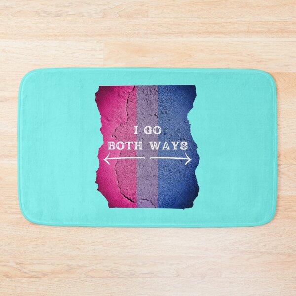 Item preview, I Go Both Ways Wall With The Bisexual Colors In Cyan designed and sold by LuckyKermit.