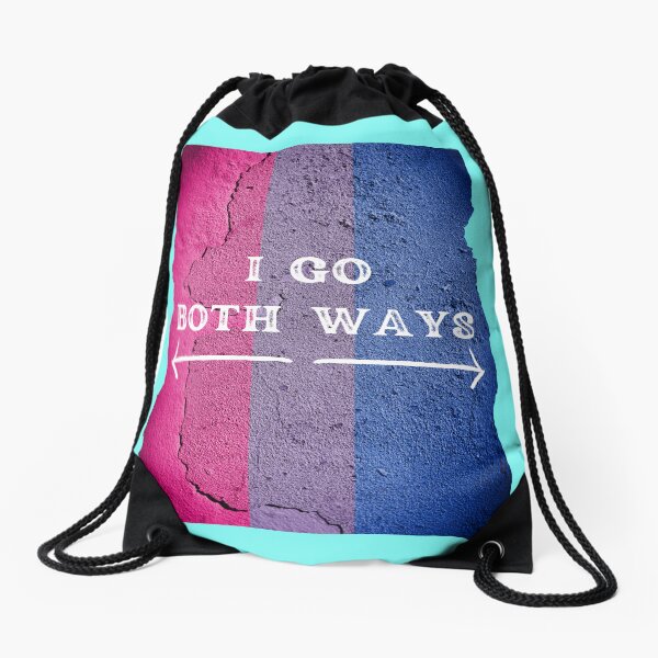 Item preview, I Go Both Ways Wall With The Bisexual Colors In Cyan designed and sold by LuckyKermit.