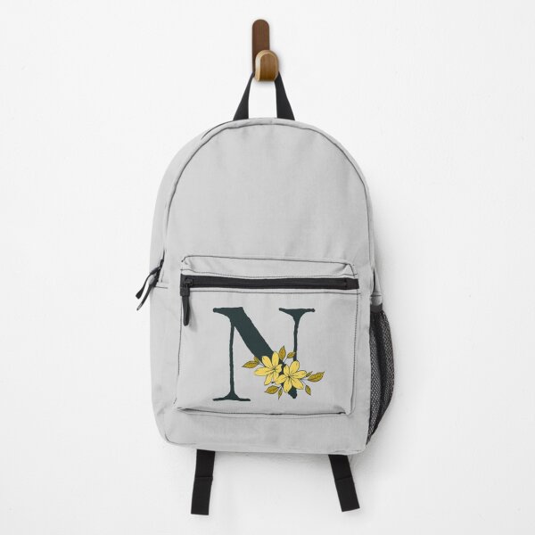 Item preview, Yellow floral N monogram designed and sold by Coffee Lifestyle.
