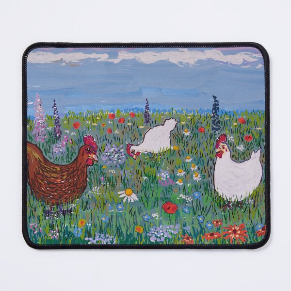 Item preview, Chickens in a wild garden designed and sold by Jes Roger Petersen.