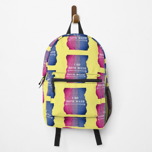 Item preview, I Go Both Ways Wall With The Bisexual Colors In Yellow designed and sold by LuckyKermit.