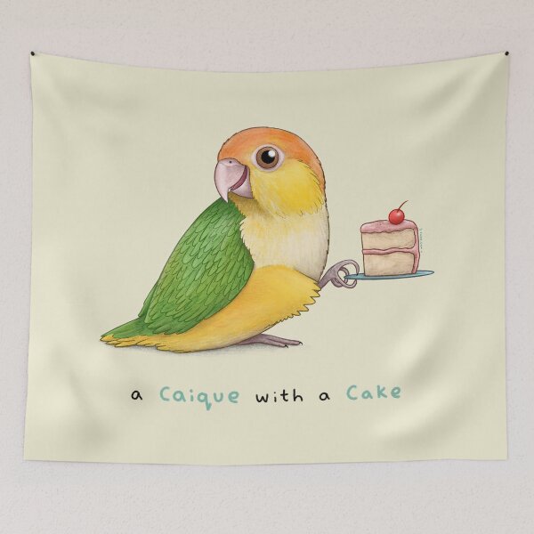 Item preview, A Caique With A Cake designed and sold by SophieCorrigan.
