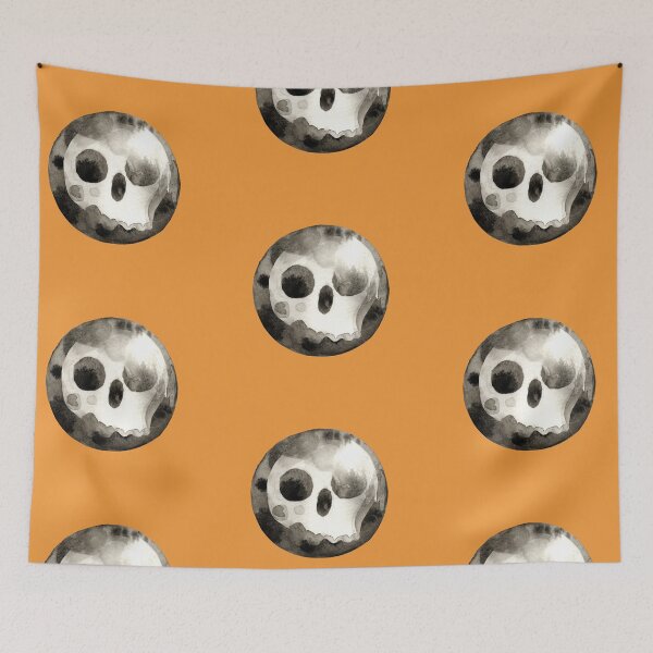 Item preview, Skull moon halloween spooky moon  designed and sold by pinkyfish1010.