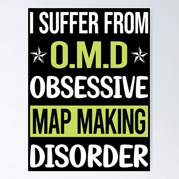 Item preview, Obsessive Love Map Making Mapmaking Cartography Cartographer designed and sold by GobblesBeverley.
