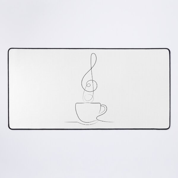Item preview, Coffee And Music One Line Art | One Line Artist | Minimal Art | One Line Art | Minimalist designed and sold by One-Line-Artist.