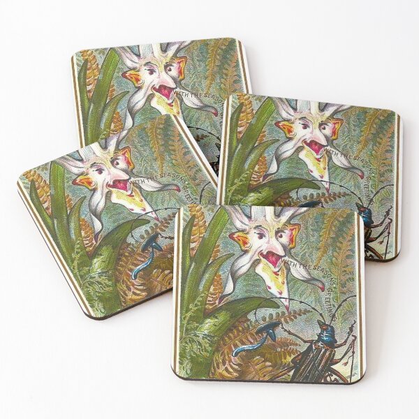Item preview, Victorian Christmas Beetle and Weird Flower  designed and sold by forgottenbeauty.
