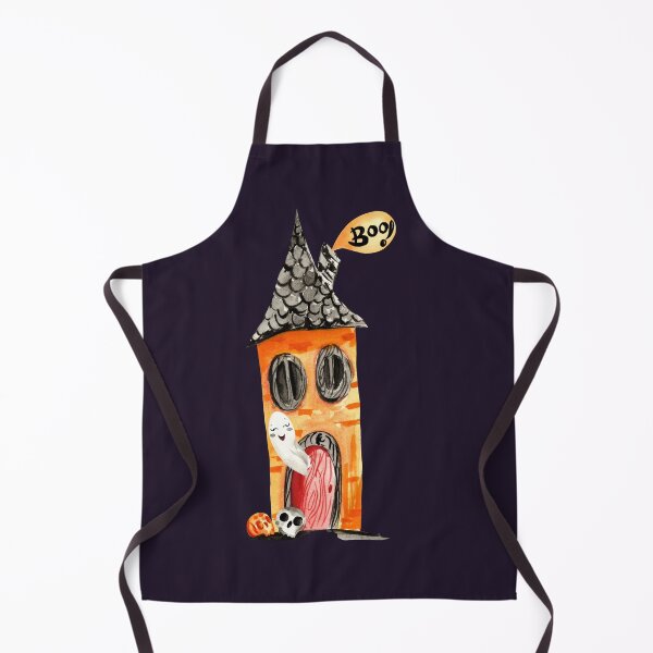 Item preview, BOO! halloween haunted house and cute ghost designed and sold by pinkyfish1010.