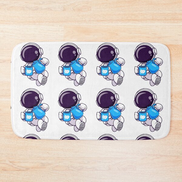 Item preview, Cute astronaut drinking coffee in space cartoon art designed and sold by BEAUTY ⭐⭐⭐⭐⭐.