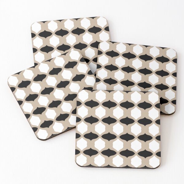 Item preview, Soft Curves Pattern - Taupe, Black and White designed and sold by LAEC-Shop.