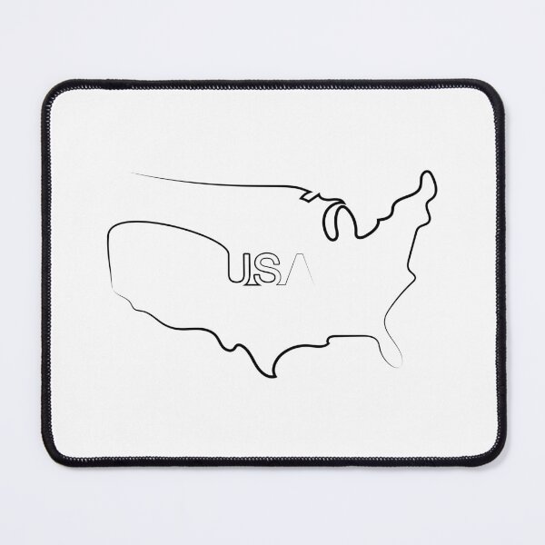Item preview, USA Map | One Line Art | One Line Artist | Minimal Art | Map Of USA designed and sold by One-Line-Artist.