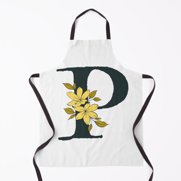 Item preview, Yellow floral P monogram designed and sold by Coffee Lifestyle.