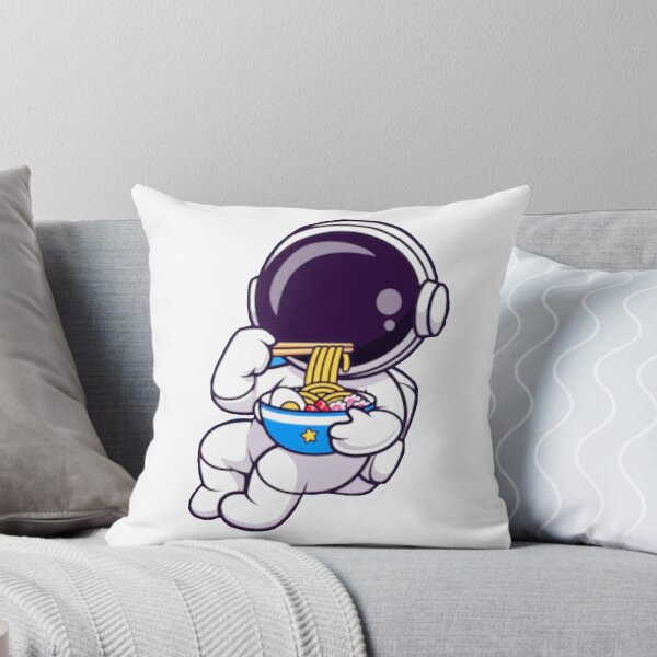 Item preview,  Cute astronaut eating ramen noodles in space cartoon art designed and sold by BEAUTY ⭐⭐⭐⭐⭐.