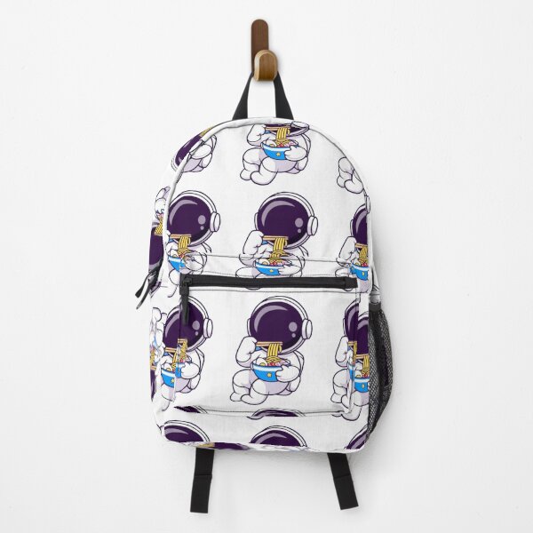 Item preview, Cute astronaut eating ramen noodles in space cartoon art designed and sold by BEAUTY ⭐⭐⭐⭐⭐.