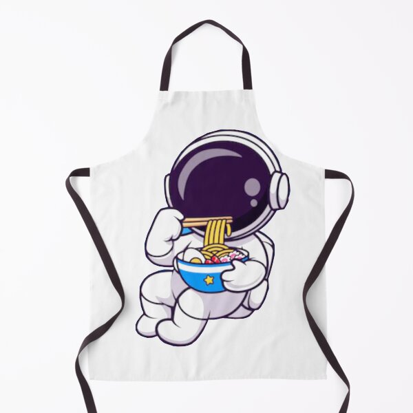 Item preview, Cute astronaut eating ramen noodles in space cartoon art designed and sold by BEAUTY ⭐⭐⭐⭐⭐.