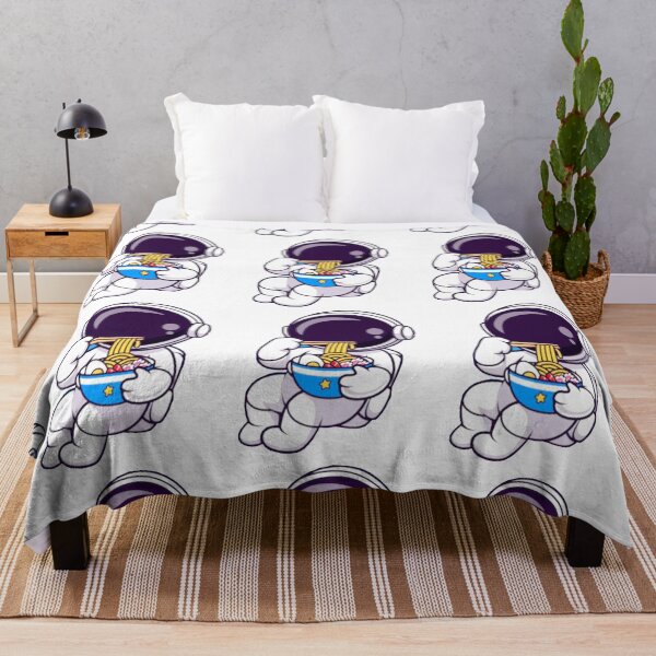 Item preview, Cute astronaut eating ramen noodles in space cartoon art designed and sold by BEAUTY ⭐⭐⭐⭐⭐.