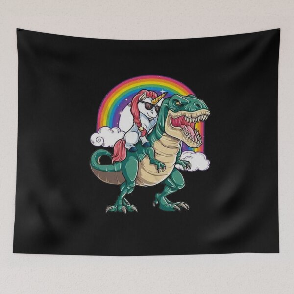 Item preview, Unicorn Riding Dinosaur T Rex Funny Party Rainbow Squad Best Gift Top  designed and sold by Diferenty Shop  ⭐⭐⭐⭐⭐.
