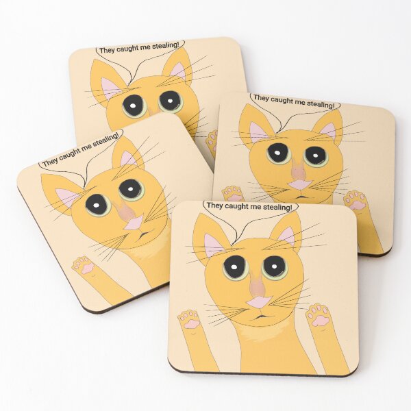 Item preview, Cute cat caught while stealing food drawing designed and sold by Darkies-store.