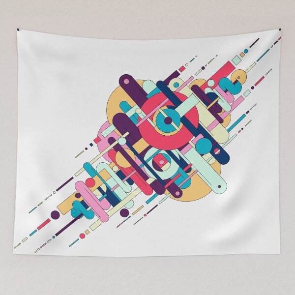 Item preview, Abstract geometric colorful vector pattern designed and sold by Familyshmot.