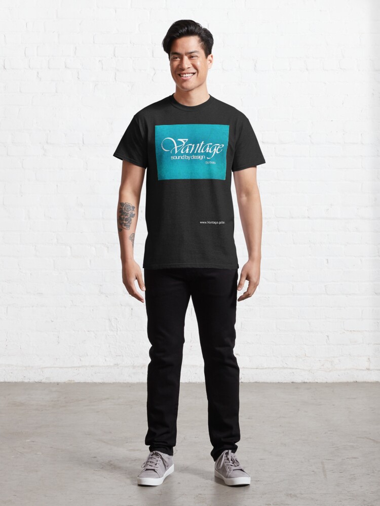 Thumbnail 3 of 7, Classic T-Shirt, Vantage guitars Sound By Design logo (sbd2022-08) designed and sold by Regal-Music.