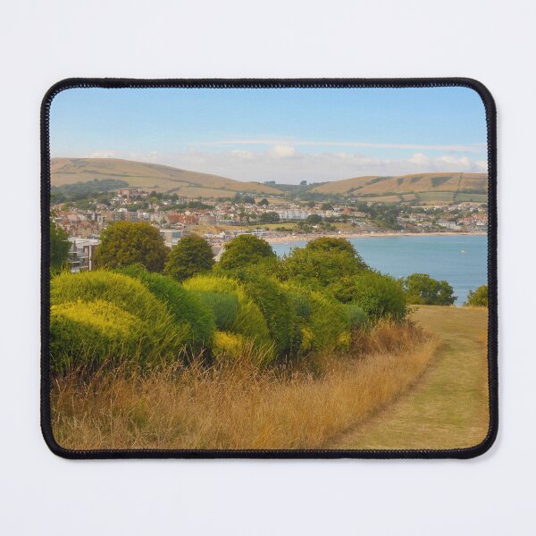Item preview, Hill view of Swanage and cliffs from hillside   designed and sold by lightmonger.