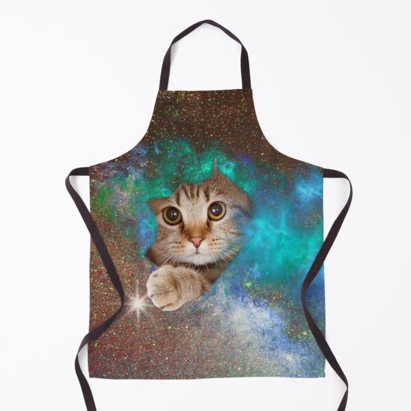 Item preview, Kitty in Space.. A fantasy design of a cosmic cat playing with a star in the solar system designed and sold by Wonder & Whimsy.