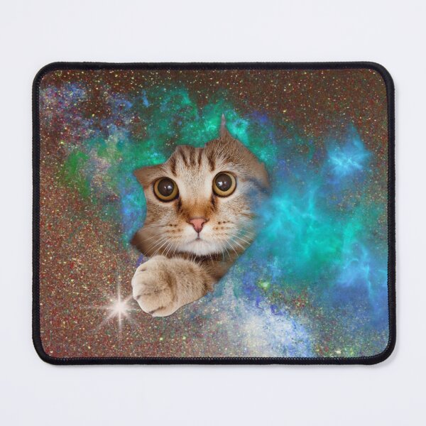 Item preview, Kitty in Space.. A fantasy design of a cosmic cat playing with a star in the solar system designed and sold by ditzy-designs.