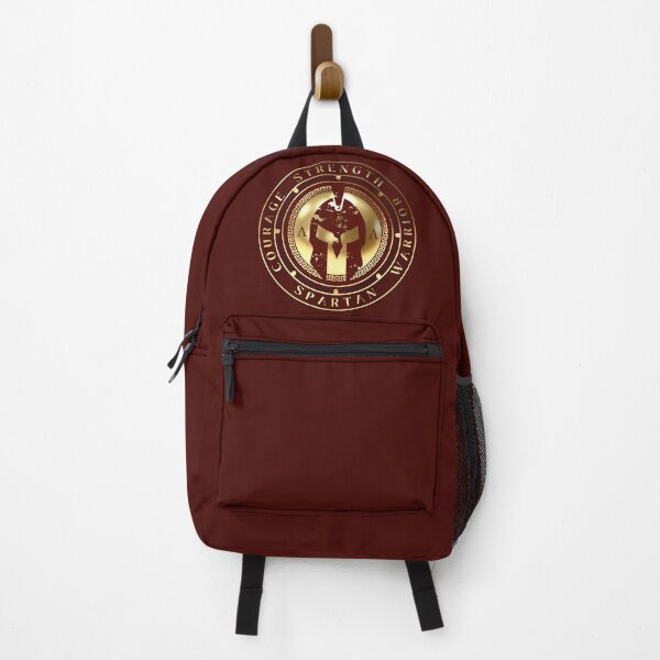 Item preview, Strength of a Spartan Helmet Maroon Gold designed and sold by Yiorgos Designs.