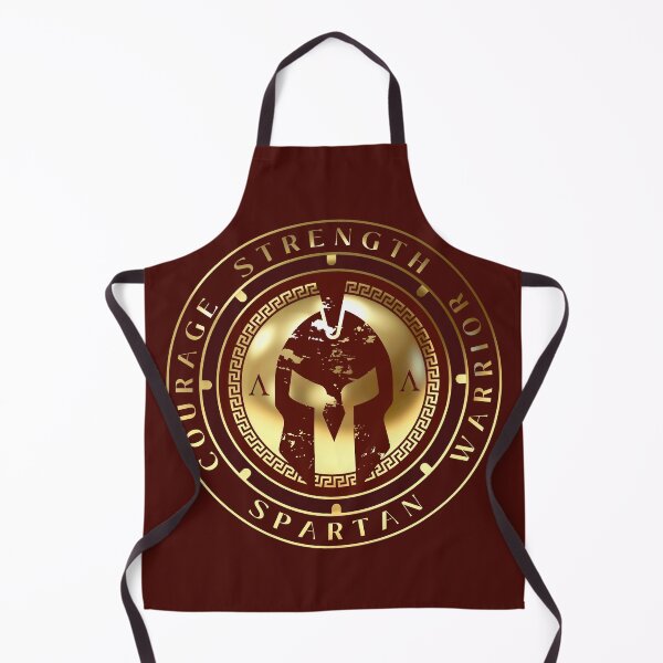 Item preview, Strength of a Spartan Helmet Maroon Gold designed and sold by Yiorgos Designs.
