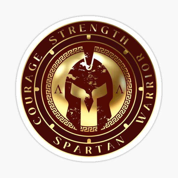 Item preview, Strength of a Spartan Helmet Maroon Gold designed and sold by Yiorgos Designs.