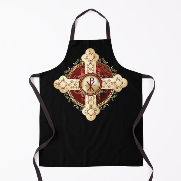 Item preview, Greek Orthodox Cross White Red Gold Fancy ICXC NIKA designed and sold by Yiorgos Designs.