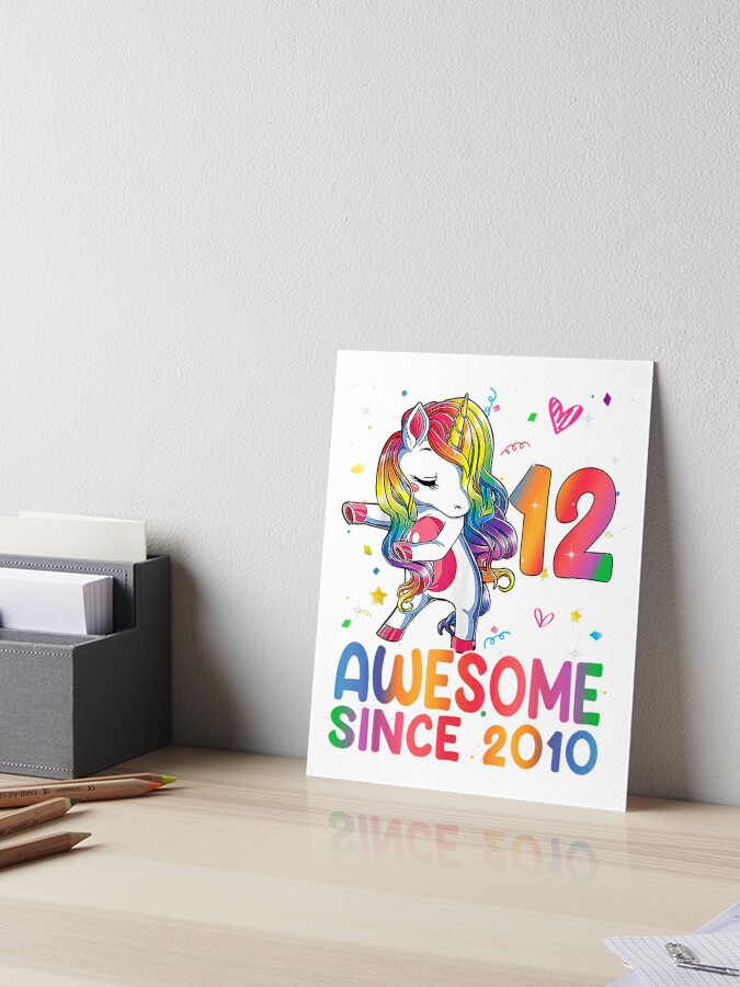 12 Year Old Gifts Girls Teens Dabbing Unicorn 12th Birthday Art