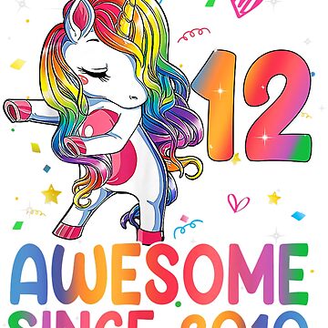 12 Year Old Gifts Girls Teens Dabbing Unicorn 12th Birthday Art Board  Print for Sale by Browhiteart