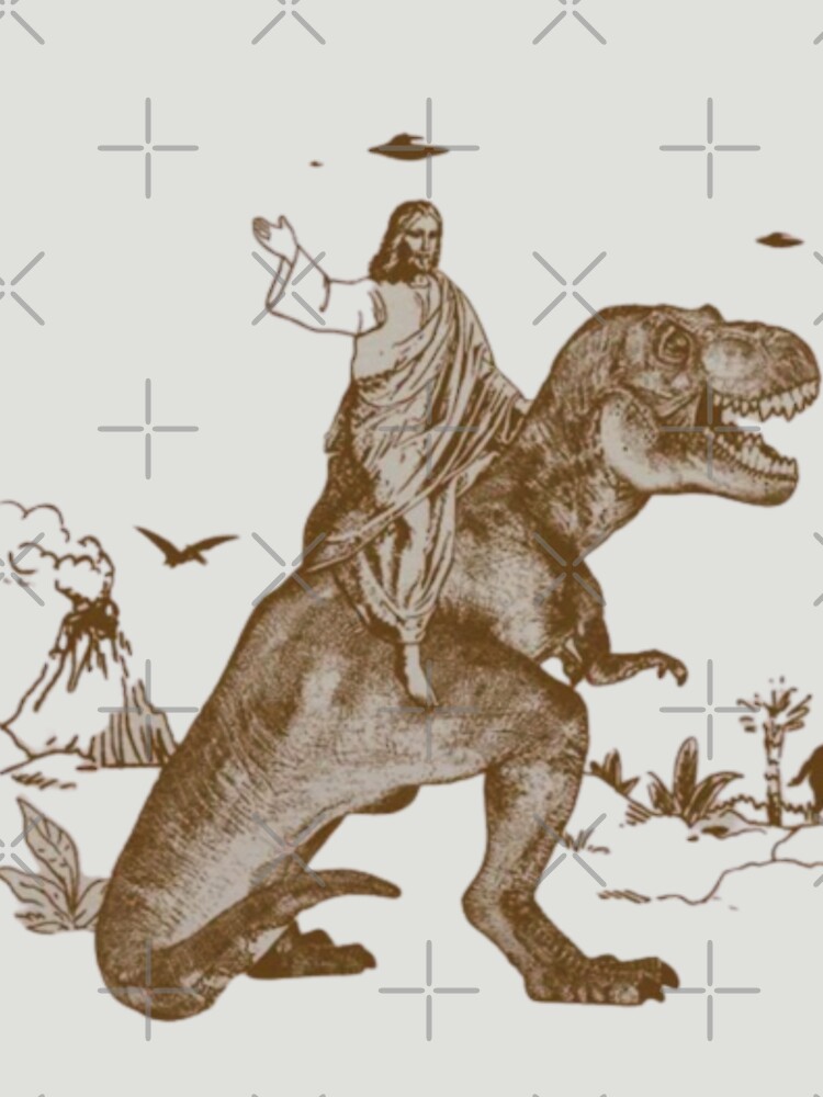 Jesus Riding Dinosaur T Shirt UFO T Shirt Funny T Shirts Offensive T Shirt  Cool T Shirts Novelty Shirts 90s Graphic Tee For Men Women Tee