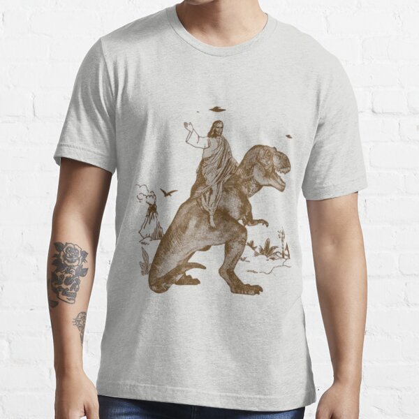 jesus riding a dinosaur shirt