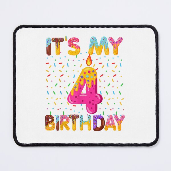 Item preview, IT'S MY 4 BIRTHDAY  designed and sold by Browhiteart.