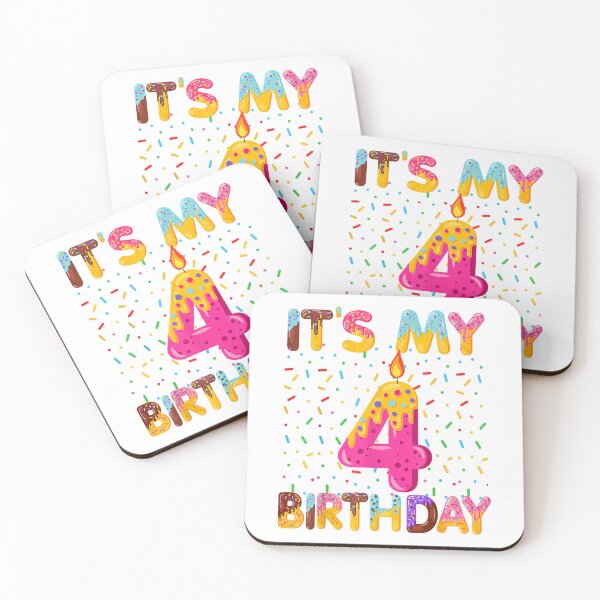 Item preview, IT'S MY 4 BIRTHDAY  designed and sold by Browhiteart.