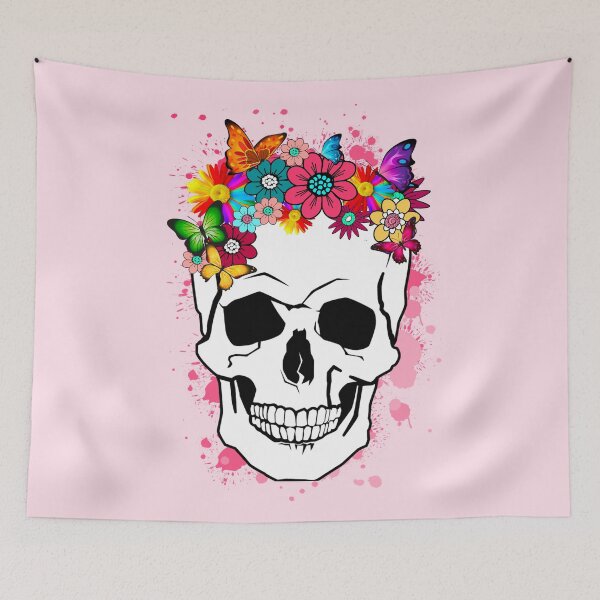 Item preview, Spring Skull and Flowers designed and sold by Gothic Fantasy.