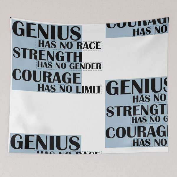 Item preview, strength has no gender bleu background designed and sold by LilaDiams.