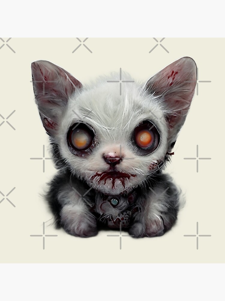 Scary Zombie Kitten Poster by Bratak