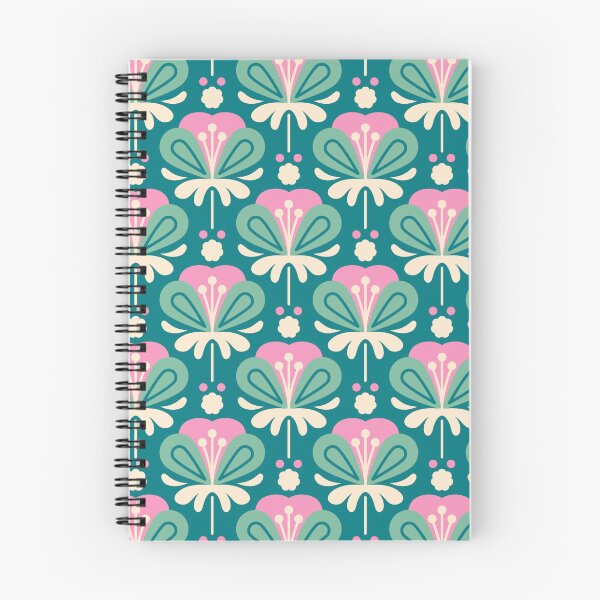 Item preview, 2007 - retro flowers, pink / green designed and sold by RouCouCou.