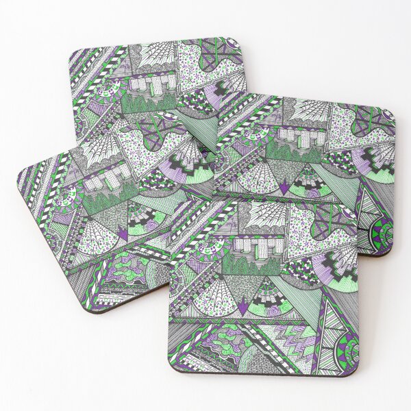 Item preview, Organised Chaos Purple and Green Abstract Design designed and sold by Organised  Chaos.