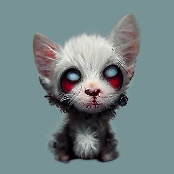 Weird Zombie Kitten Poster by Bratak