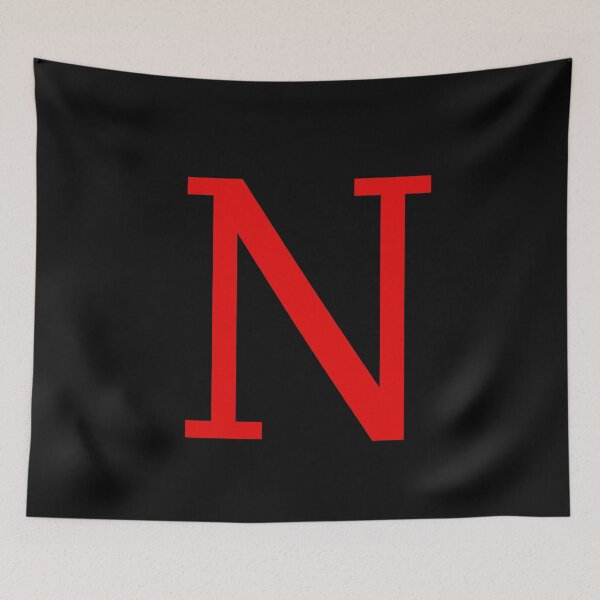 Item preview, Red Letter N Capital Alphabet Monogram Initial  designed and sold by kotsdesign.